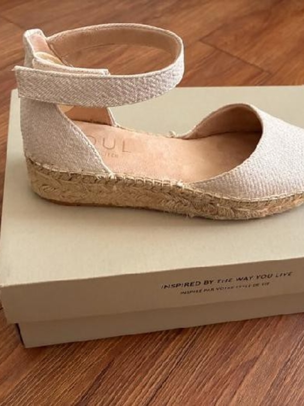Naturalizer Beige Ankle-Strap Espadrille Wedges - Picture 7 of 10